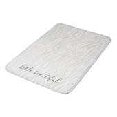 Cream Zebra Print gepersonaliseerd Badmat (Gekanteld)