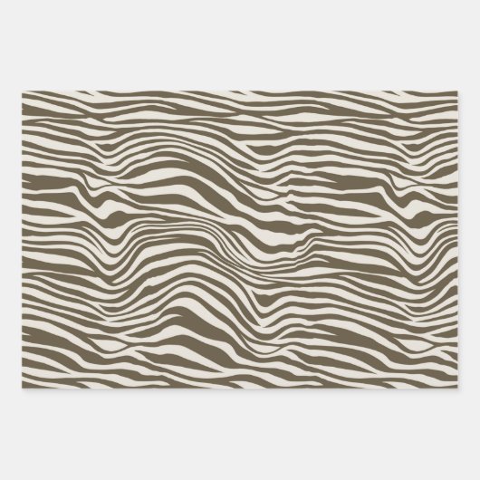 Cream Zebra Print Inpakpapier Vel (Voorkant 2)