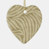 Cream Zebra Print Keramisch Ornament (Rechts)