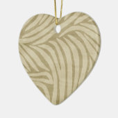 Cream Zebra Print Keramisch Ornament (Links)