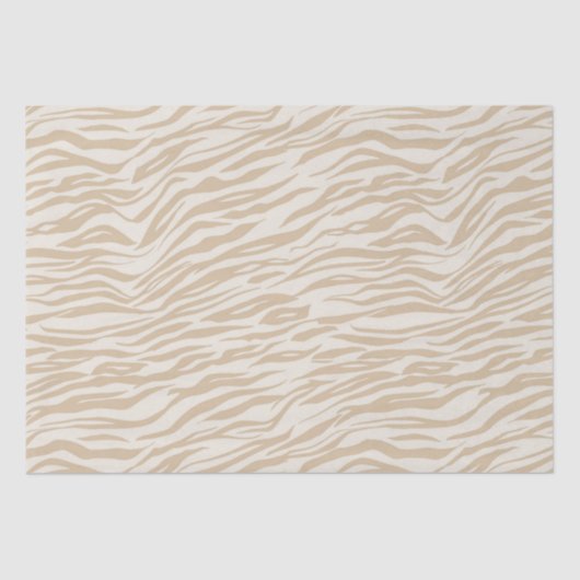 Cream Zebra Print Tissuepapier (Voorkant)