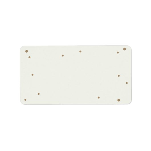 Cream Zelfprint adreslabel Etiket (Voorkant)
