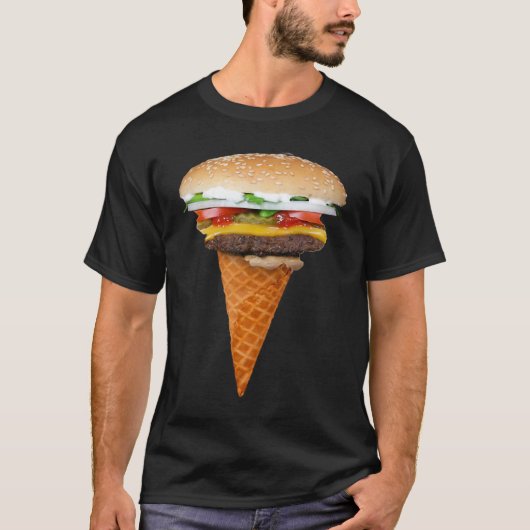 Creamburger Ice Cream Hamburger Cheeseburger T-shirt (Voorkant)