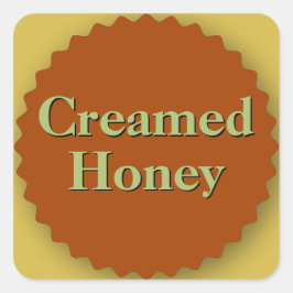 Creamed Honey Jar Amber Vierkante Sticker