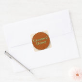 Creamed Honey Jar Goldenrod Vierkante Sticker (Envelop)