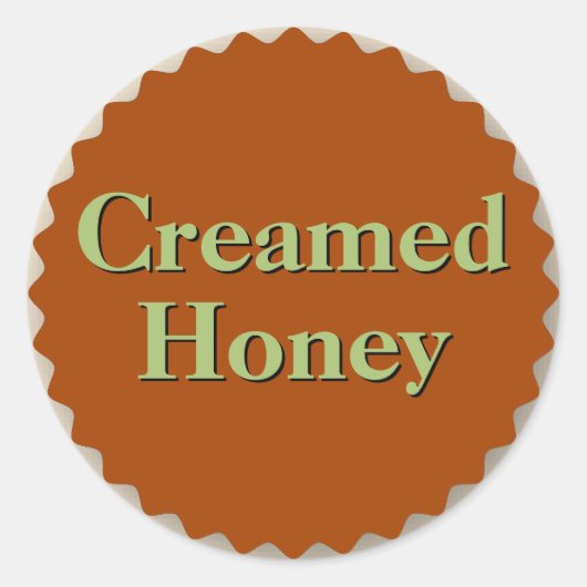 Creamed Honey Jar Goldenrod Vierkante Sticker (Voorkant)