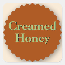 Creamed Honey Jar Goldenrod Vierkante Sticker