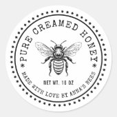 Creamed honing label met aangepaste kleur bij (Voorkant)