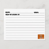 Creamed Possum Recipe Card Briefkaart (Achterkant)