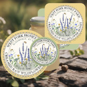 Creamed Wildflower Honey Label with bijen