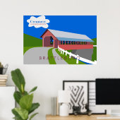 Creamery covered bridge Poster (Thuiskantoor)