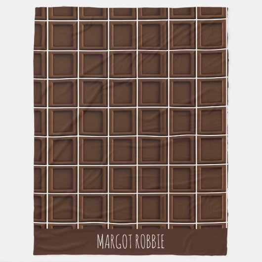 Creami Chocolade Una Quadrata Modern Patroon Fleece Deken (Voorkant)