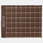 Creami Chocolade Una Quadrata Modern Patroon Fleece Deken (Voorkant (Horizontaal))
