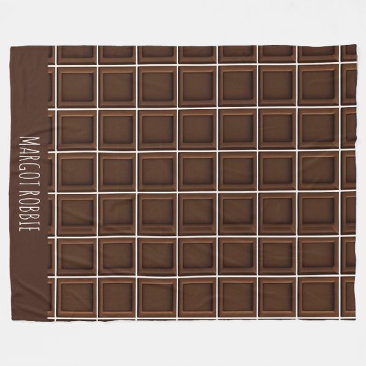 Creami Chocolade Una Quadrata Modern Patroon Fleece Deken (Voorkant (Horizontaal))