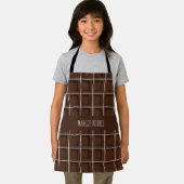 Creami Chocolade Una Quadrata Modern Patroon Schort (Insitu)