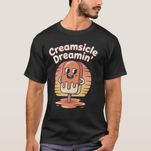 Creamsicle Dreamin’ T-Shirt – Fun Retro Popsicle D (Voorkant)