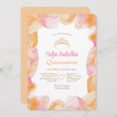 Creamsicle Kleuren Uitnodiging (Voorkant / Achterkant)