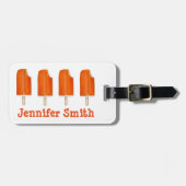 Creamsicle Oranje Creme Ice Cream Popsicle Pop Bagagelabel (Voorkant horizontaal)