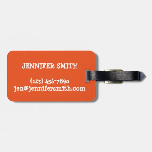 Creamsicle Oranje Creme Ice Cream Popsicle Pop Bagagelabel (Achterkant horizontaal)