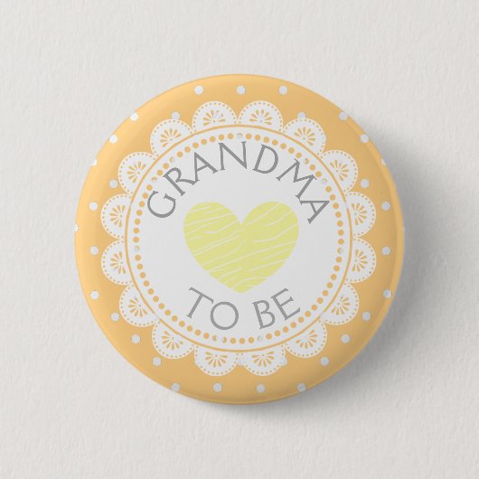 Creamsicle Oranje Polka Dot Grandma om Button te w (Voorkant)