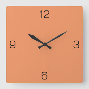 Creamsicle Sinaasappel F19360 Kleur - Een naamopti Vierkante Klok