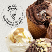 Creamy and Delicious Personalized Ice Cream Shop Zelfinktende Stempel