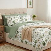 Creamy Beige Green Watercolor Shamrocks Pattern Kussensloop