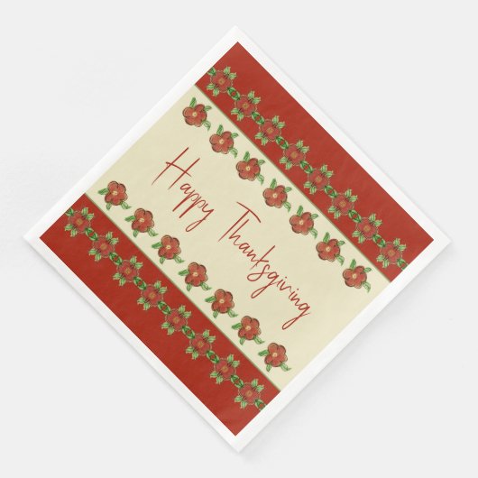 Creamy beige Oranje en groen  Servet (Hoek)