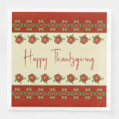 Creamy beige Oranje en groen  Servet (Voorkant)