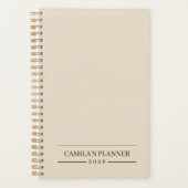 Creamy Beige Planner | Elegant & Personalized (Voorkant)