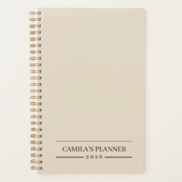 Creamy Beige Planner | Elegant & Personalized