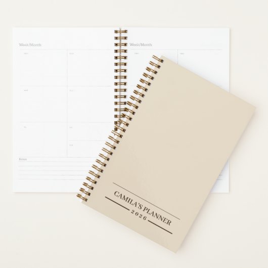 Creamy Beige Planner | Elegant & Personalized (Display)
