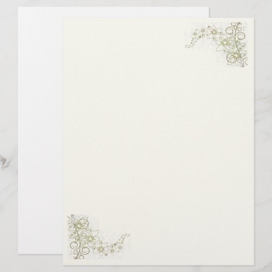 Creamy Beige Stationery (Voorkant / Achterkant)