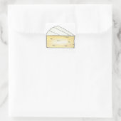 Creamy Brie Cheese Wedge Food Foodie Vierkante Sticker (Tas)