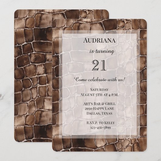 Creamy Brown Chocolate Birthday Kaart (Voorkant / Achterkant)