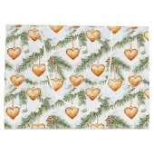 Creamy Caramel Hearts Christmas Tree Branches Groot Cadeauzakje (Achterkant)