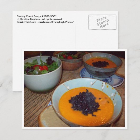 Creamy Carrot Soup Briefkaart (Voorkant / Achterkant)