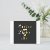 Creamy Coffee Lovers Design Briefkaart (Staand voorkant)