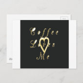 Creamy Coffee Lovers Design Briefkaart (Voorkant / Achterkant)