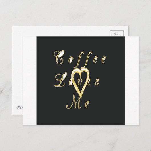 Creamy Coffee Lovers Design Briefkaart (Voorkant / Achterkant)