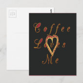 Creamy Coffee Lovers Design Briefkaart (Voorkant / Achterkant)