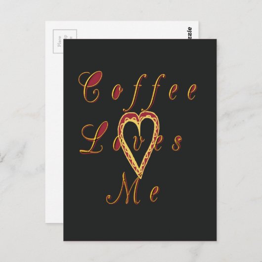 Creamy Coffee Lovers Design Briefkaart (Voorkant / Achterkant)