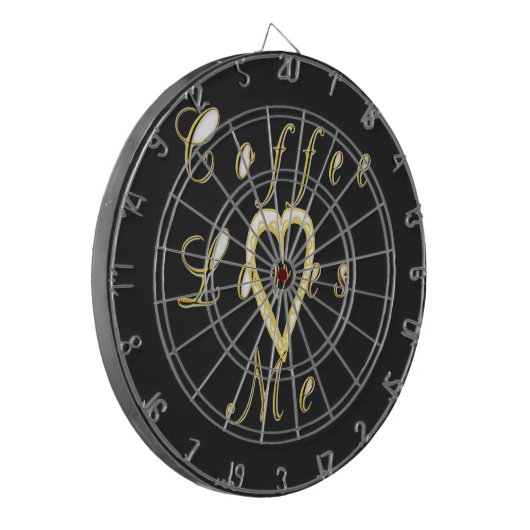 Creamy Coffee Lovers Design Dartbord (Voorkant Links)