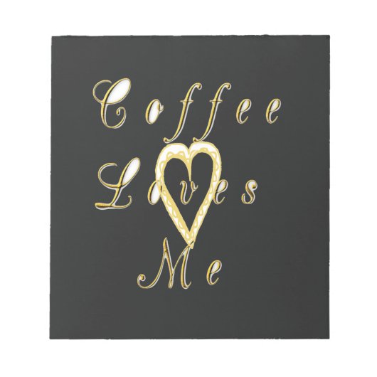 Creamy Coffee Lovers Design Notitieblok (Voorkant)