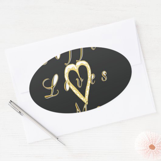 Creamy Coffee Lovers Design Ovale Sticker (Envelop)