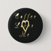Creamy Coffee Lovers Design Ronde Button 5,7 Cm (Voorkant)