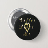 Creamy Coffee Lovers Design Ronde Button 5,7 Cm (Voorkant /achterkant)