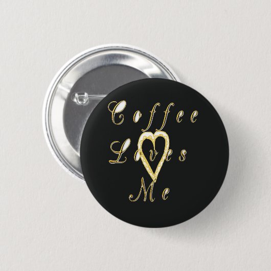 Creamy Coffee Lovers Design Ronde Button 5,7 Cm (Voorkant /achterkant)