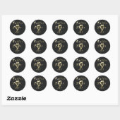 Creamy Coffee Lovers Design Ronde Sticker (Vel)