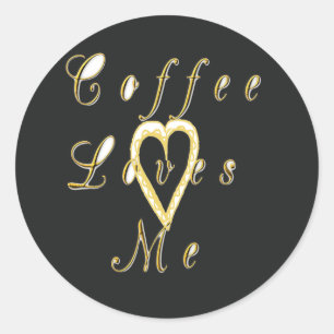 Creamy Coffee Lovers Design Ronde Sticker